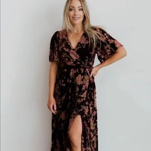Plum floral Uma Maxi Dress